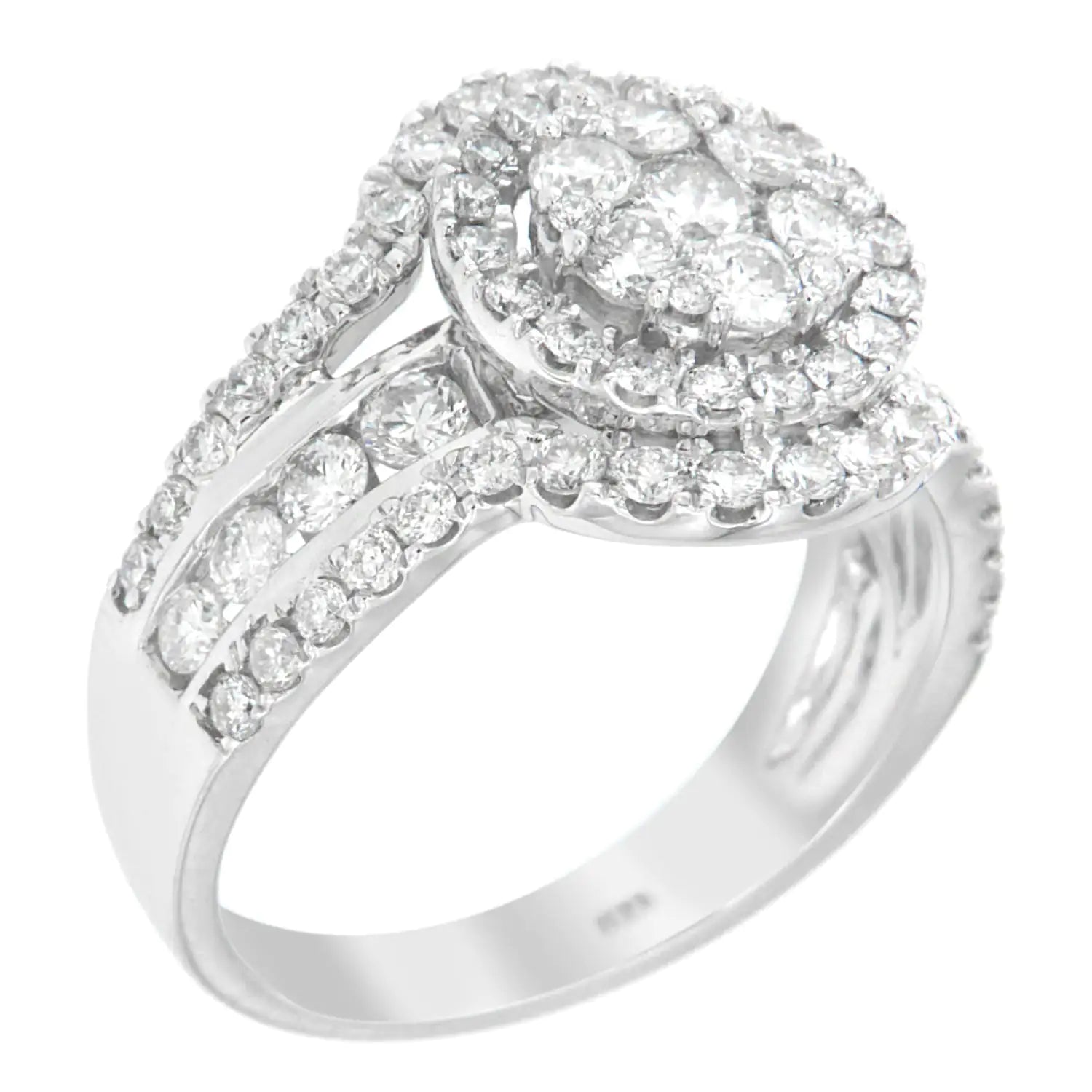14k White Gold 2ct TDW Diamond Engagement Ring (H-I,SI2-I1) WEM Support (www.WEM.support)