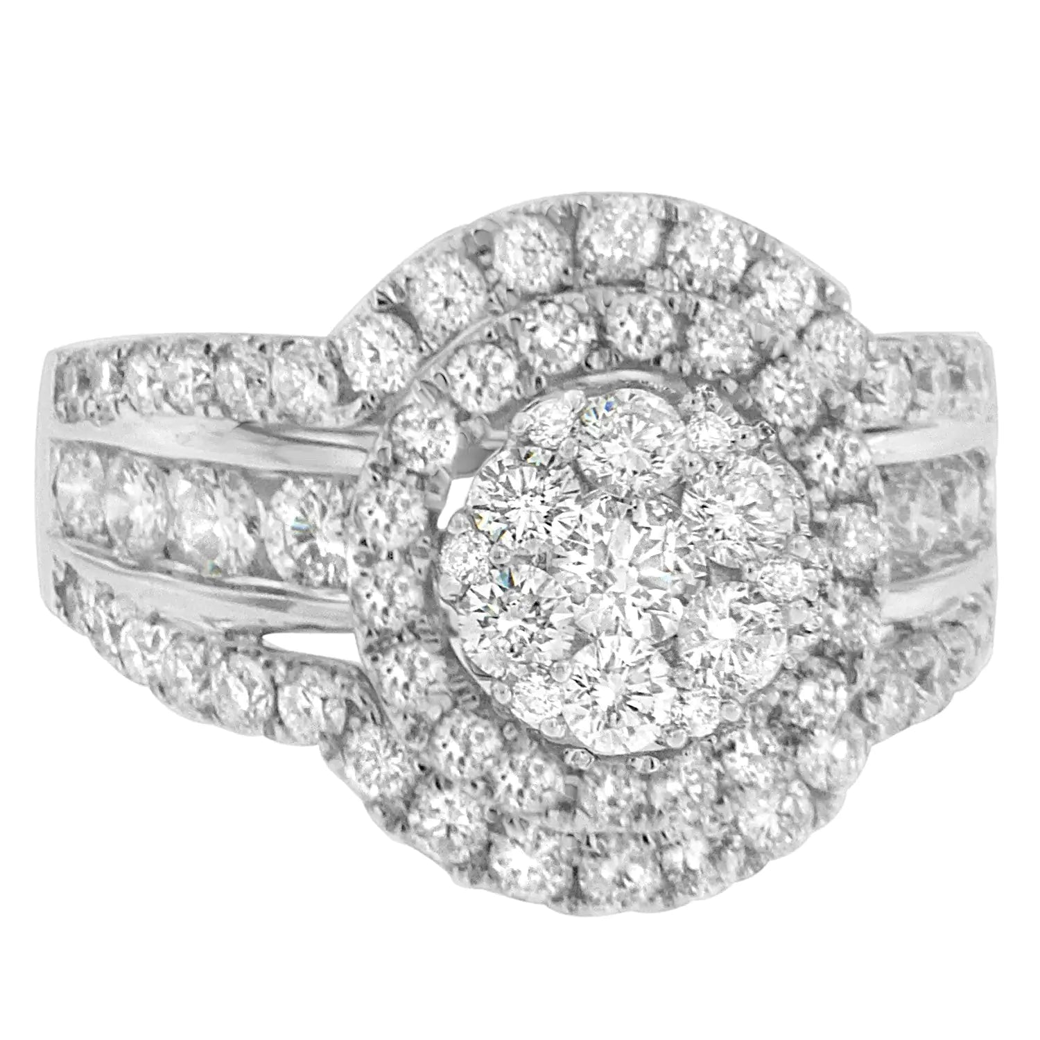 14k White Gold 2ct TDW Diamond Engagement Ring (H-I,SI2-I1) WEM Support (www.WEM.support)