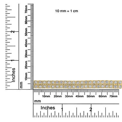 14K Yellow Gold 8.00 Cttw Prong Set Round-Cut Diamond Art Deco Style Two Row Square Frame Link Tennis Bracelet (J-K Color, I1-I2 Clarity) - Size 7.25" WEM Support (www.WEM.support)
