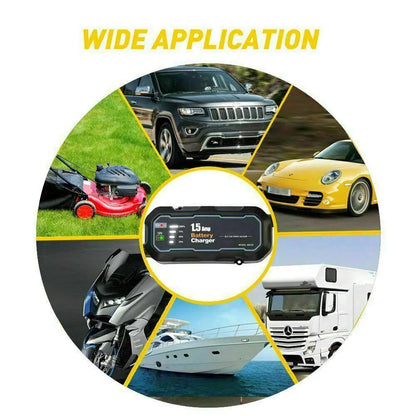 1500mAh Automatic Smart Battery Charger 12V Portable Car Auto Trickle Maintainer WEM Support (www.WEM.support)