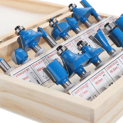 15Pcs Carbon Milling Cutter Router Bit Set Tungsten Carbide Router 1/4" Shank US WEM Support (www.WEM.support)