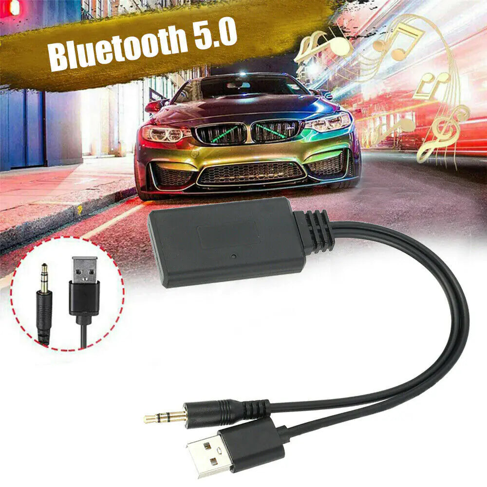 2 In 1 USB Bluetooth 5.0 Transmitter Receiver Adapter Wireless For PC Car Kit WEM Support (www.WEM.support)