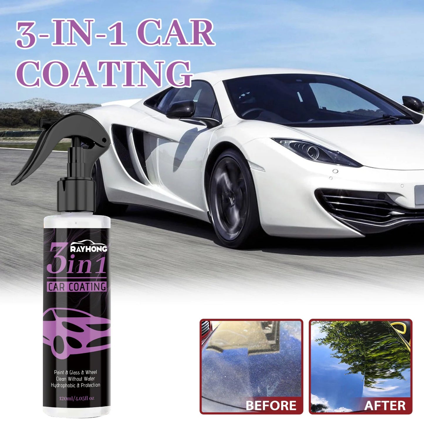 3-in-1 Car Coating Spray WEM Support (www.WEM.support)
