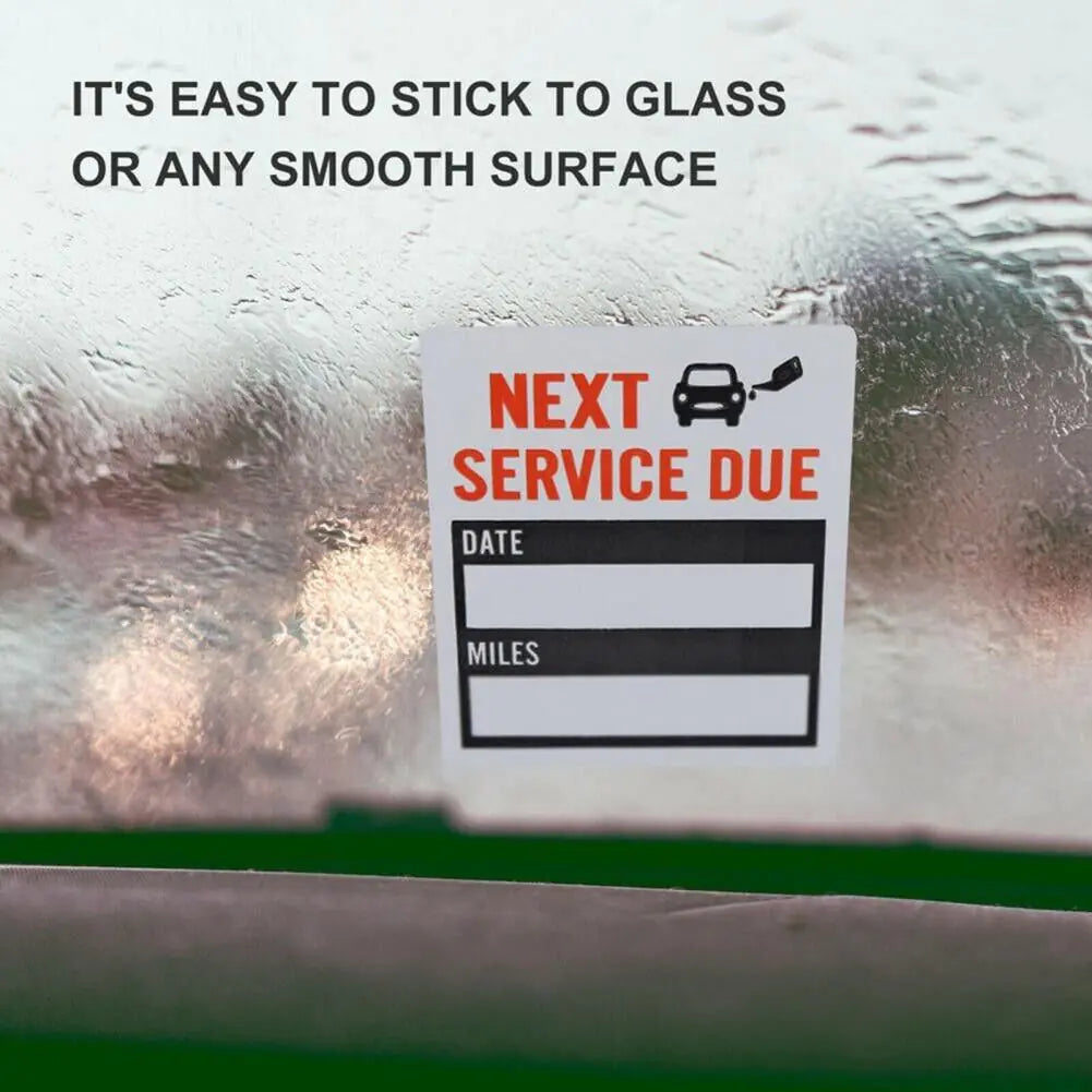 300 Oil Change Service Reminder Stickers Clear Window Lite Sticker Pack 2"x2" US WEM Support (www.WEM.support)