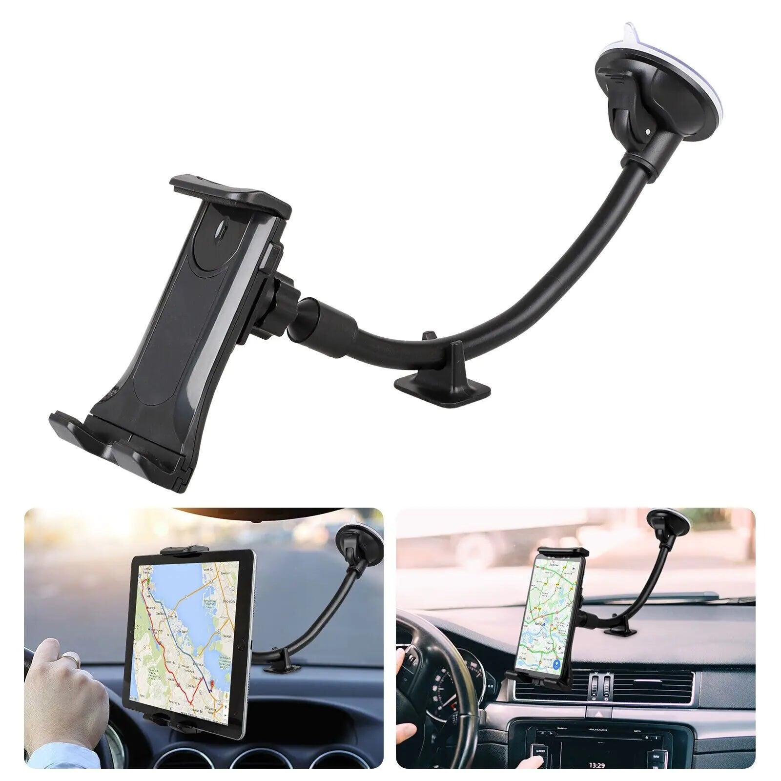 360° Universal Car Windshield Holder Desktop Mount For Cellphone Tablet iPad GPS WEM Support (www.WEM.support)