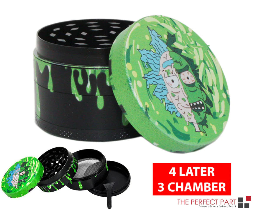 4-Layer 50mm Metal Dry Aluminum Large Herbal Spice Tobacco Grinder Crusher USA WEM Support (www.WEM.support)