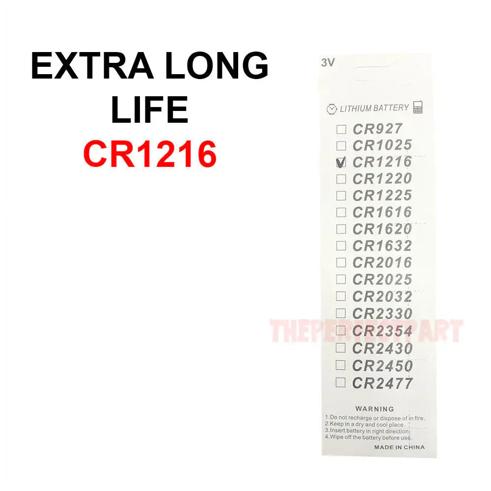 5 PCS New Lithium Battery 3V CR1216 /CR 1216 Button Cell Watch Calculator Long WEM Support (www.WEM.support)