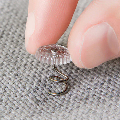 50 Pcs Upholstery Tacks Headliner Pins Clear Heads Twist Bed Fabric Sofa Chair WEM Support (www.WEM.support)
