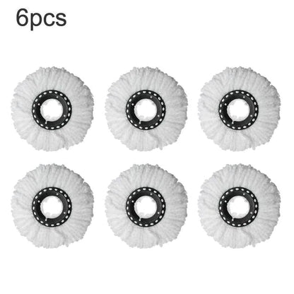 6 Pack Replacement Microfiber Mop Head Refill 360° Spin Easy Cleaning For Mop WEM Support (www.WEM.support)