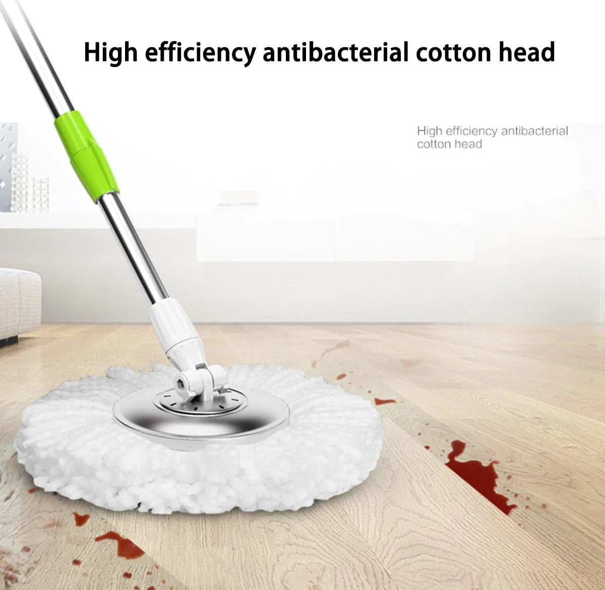 6 Pack Replacement Microfiber Mop Head Refill 360° Spin Easy Cleaning For Mop WEM Support (www.WEM.support)