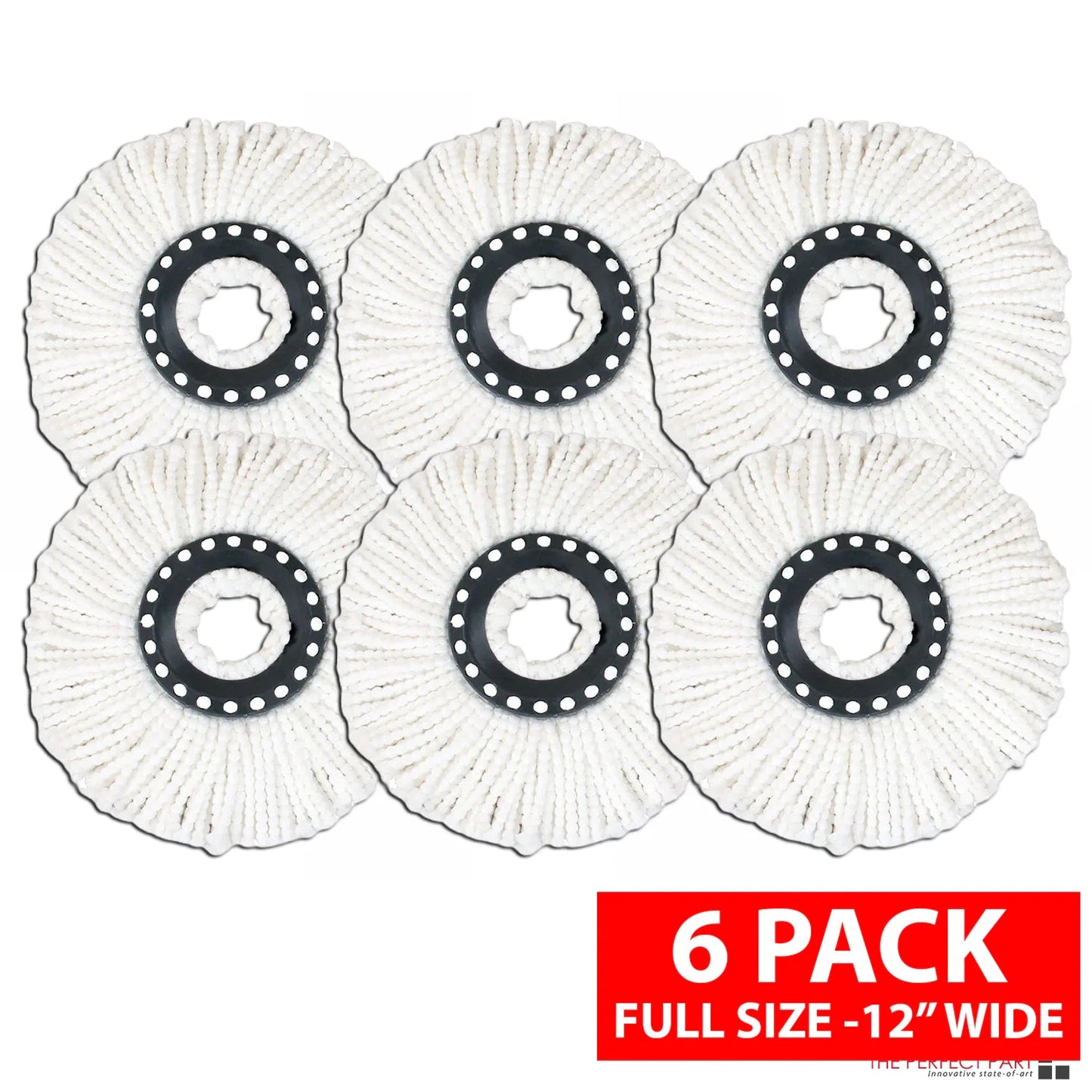 6 Pack Replacement Microfiber Mop Head Refill 360° Spin Easy Cleaning For Mop WEM Support (www.WEM.support)