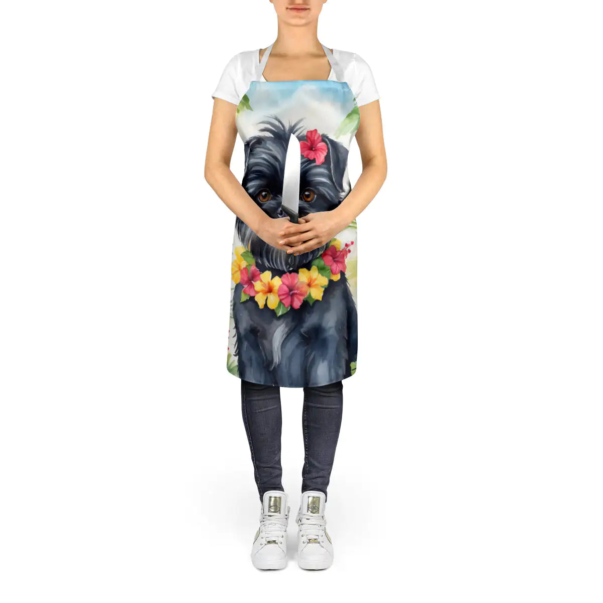 Affenpinscher Luau Apron WEM Support (www.WEM.support)