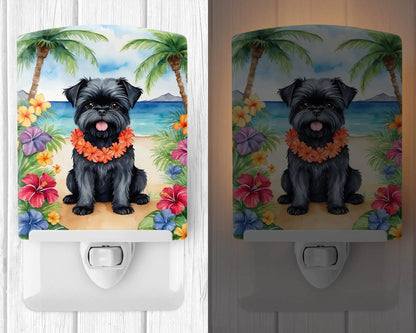 Affenpinscher Luau Ceramic Night Light WEM Support (www.WEM.support)