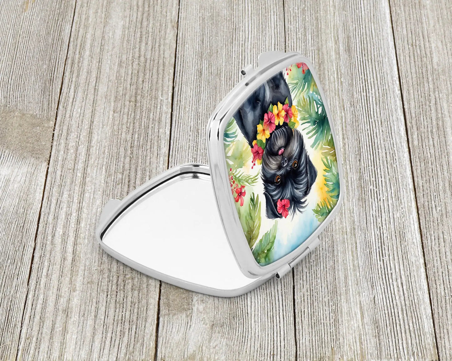 Affenpinscher Luau Compact Mirror WEM Support (www.WEM.support)