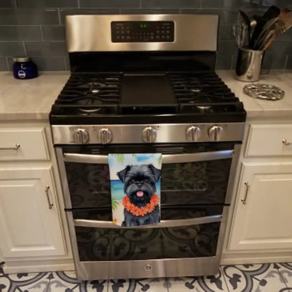 Affenpinscher Luau Kitchen Towel WEM Support (www.WEM.support)