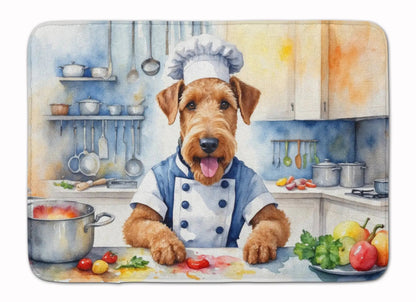 Airedale Terrier The Chef Memory Foam Kitchen Mat WEM Support (www.WEM.support)
