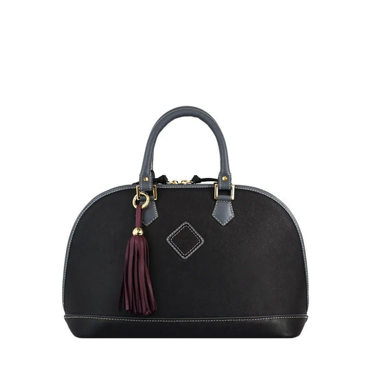 Antonia Leather Handbag- Black WEM Support (www.WEM.support)