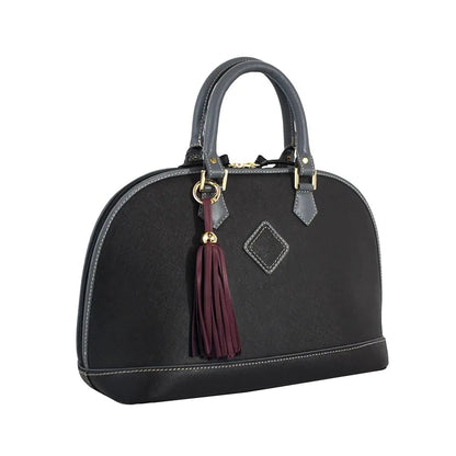 Antonia Leather Handbag- Black WEM Support (www.WEM.support)