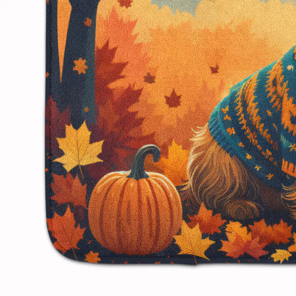 Australian Terrier Terrier Fall Memory Foam Kitchen Mat WEM Support (www.WEM.support)