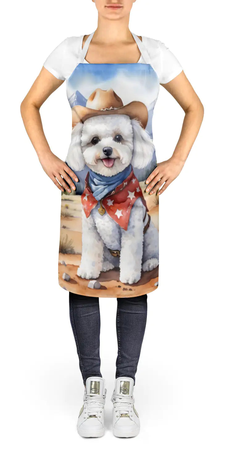 Bichon Frise Cowboy Welcome Apron WEM Support (www.WEM.support)