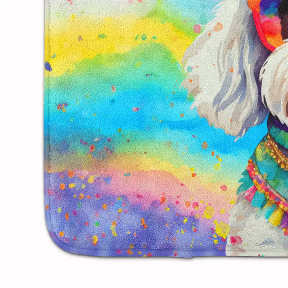 Bichon Frise Hippie Dawg Memory Foam Kitchen Mat WEM Support (www.WEM.support)