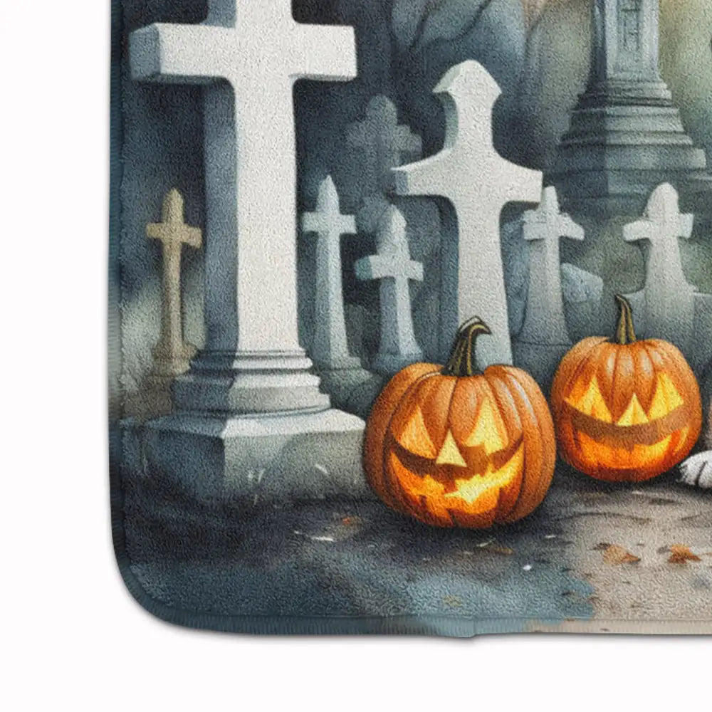 Boxer Spooky Halloween Memory Foam Kitchen Mat WEM Support (www.WEM.support)