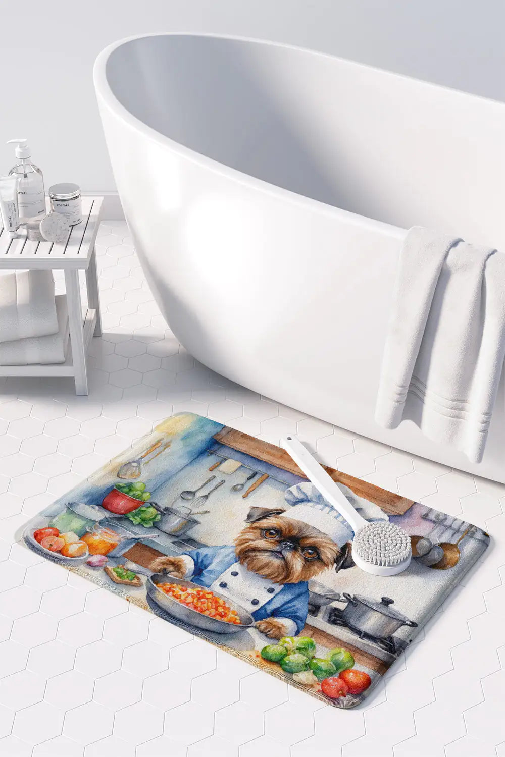 Brussels Griffon The Chef Memory Foam Kitchen Mat WEM Support (www.WEM.support)