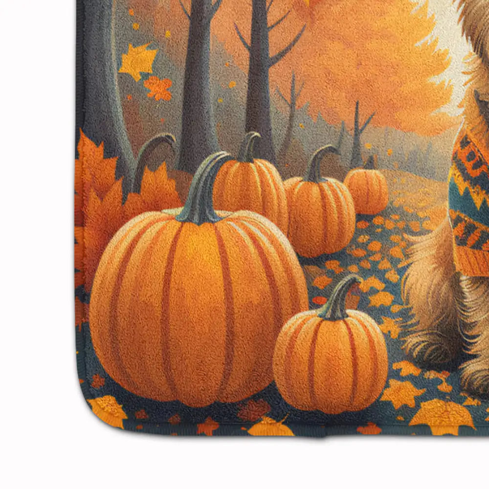 Cairn Terrier Fall Memory Foam Kitchen Mat WEM Support (www.WEM.support)