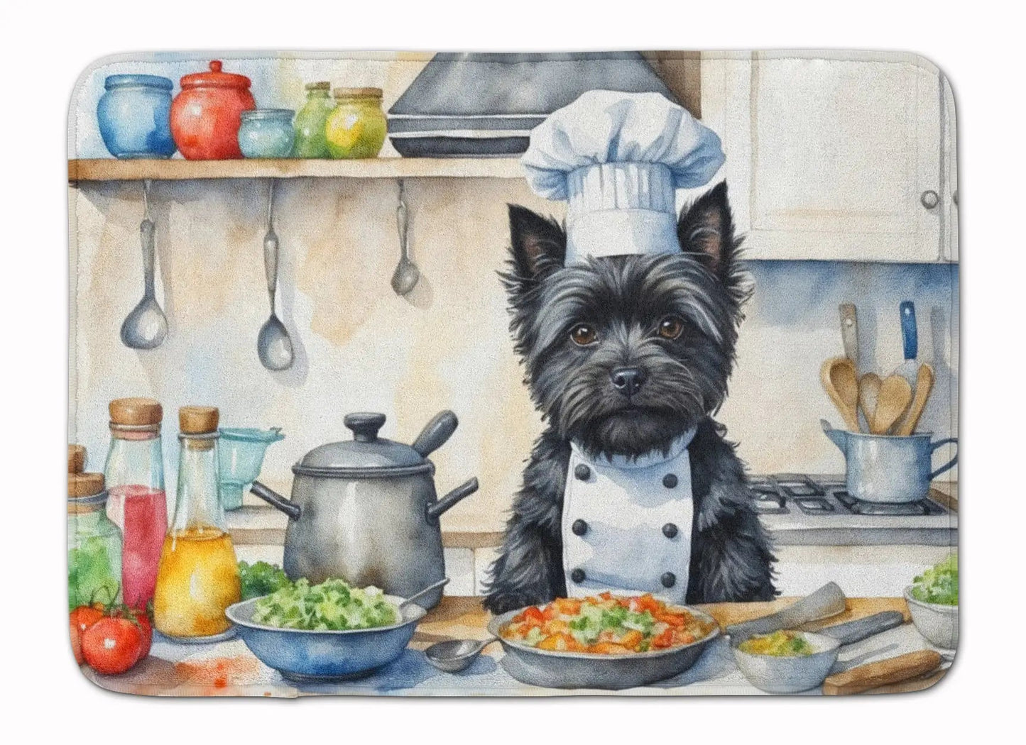 Cairn Terrier The Chef Memory Foam Kitchen Mat WEM Support (www.WEM.support)