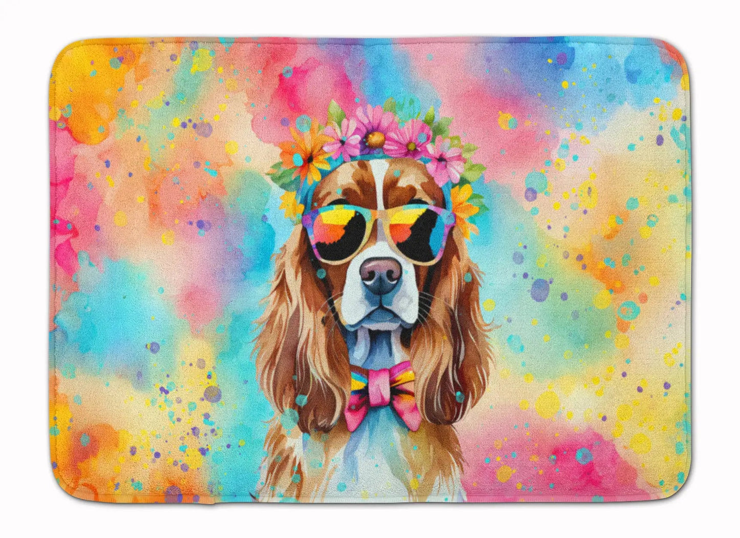 Cavalier Spaniel Hippie Dawg Memory Foam Kitchen Mat WEM Support (www.WEM.support)