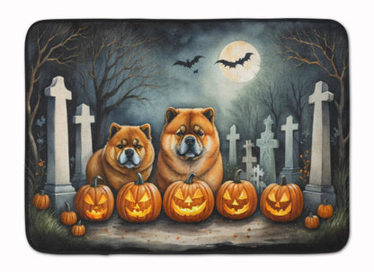 Chow Chow Spooky Halloween Memory Foam Kitchen Mat WEM Support (www.WEM.support)