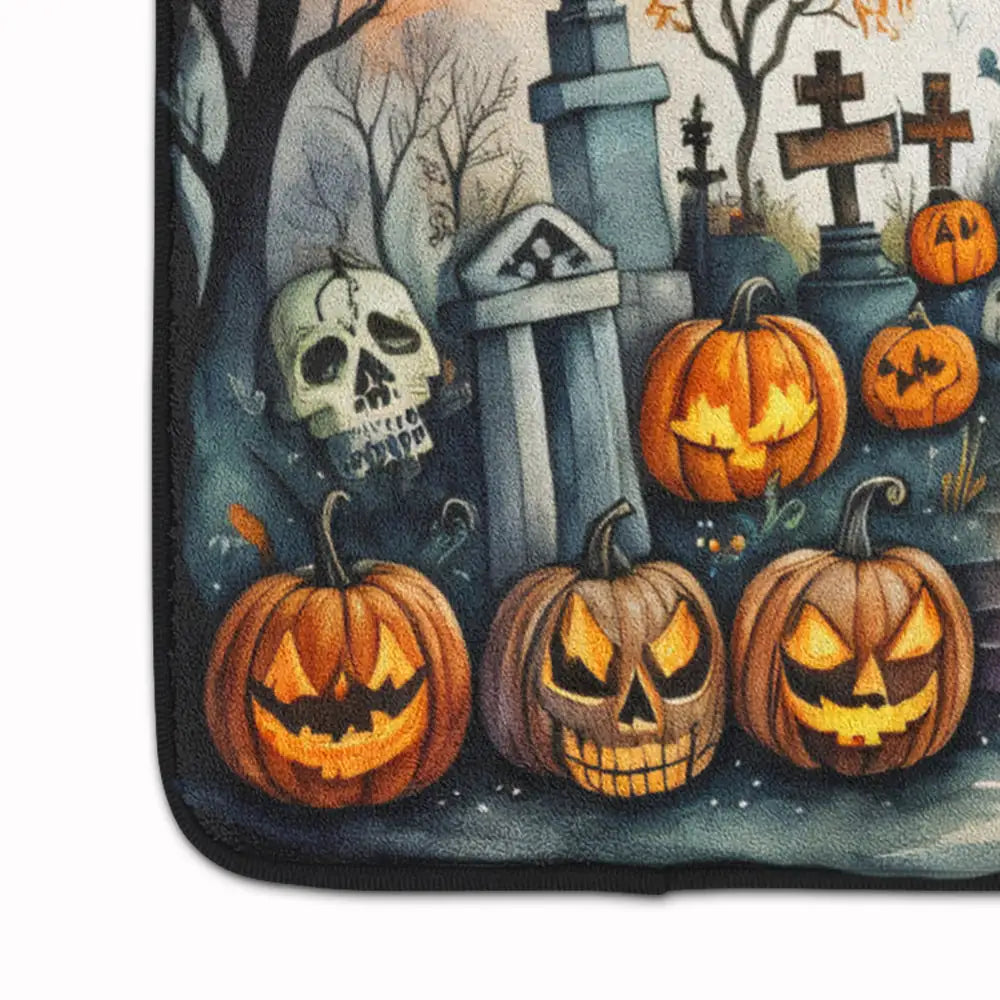 Day of the Dead Spooky Halloween Memory Foam Kitchen Mat WEM Support (www.WEM.support)
