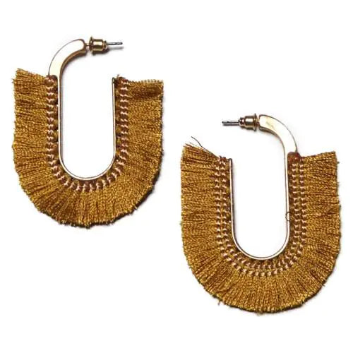 Fan Earrings -Amber WEM Support (www.WEM.support)