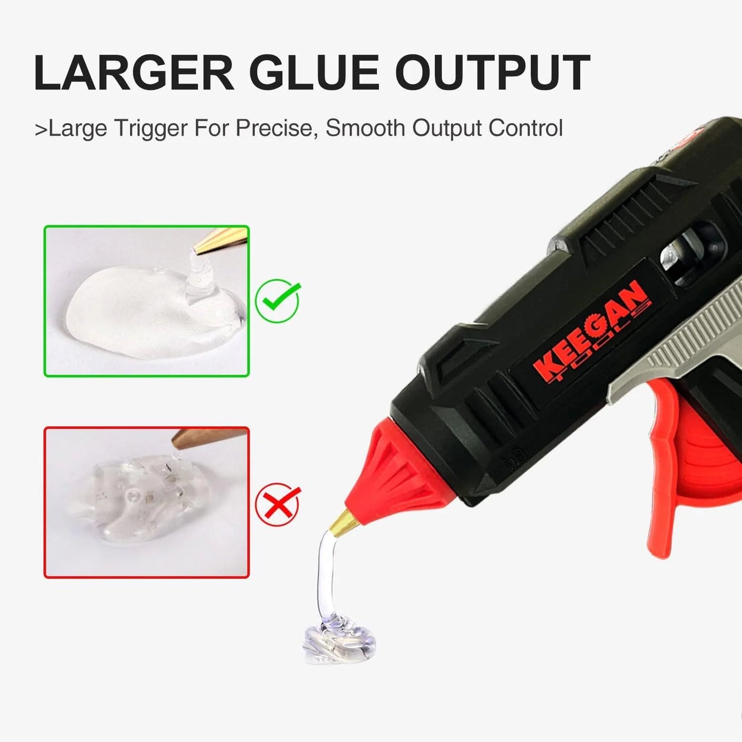 Full Size Cordless Professional 20V Hot Melt Glue Gun Kit Rechargeable 2 Battery WEM Support (www.WEM.support)