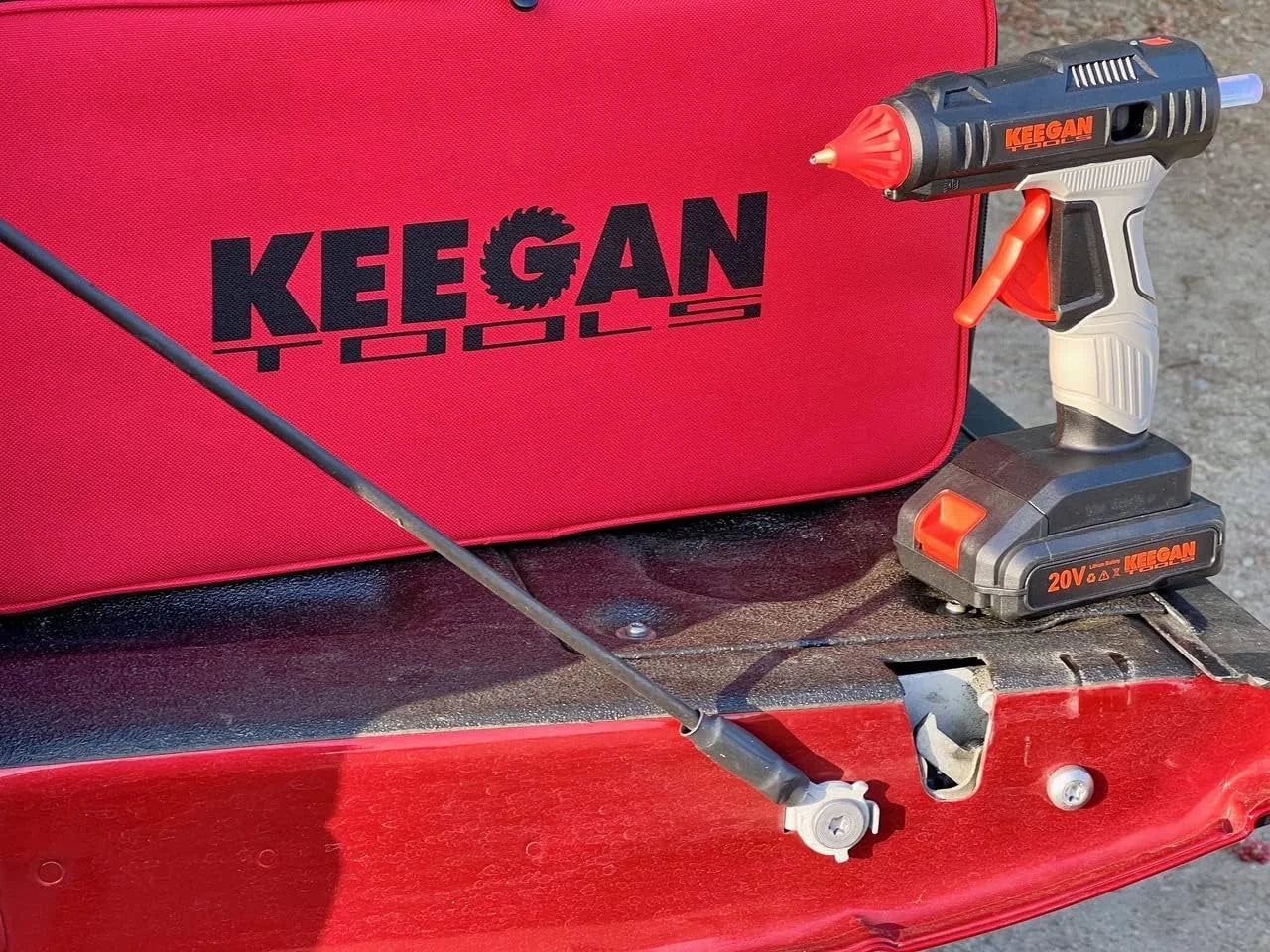 Full Size Cordless Professional 20V Hot Melt Glue Gun Kit Rechargeable 2 Battery WEM Support (www.WEM.support)