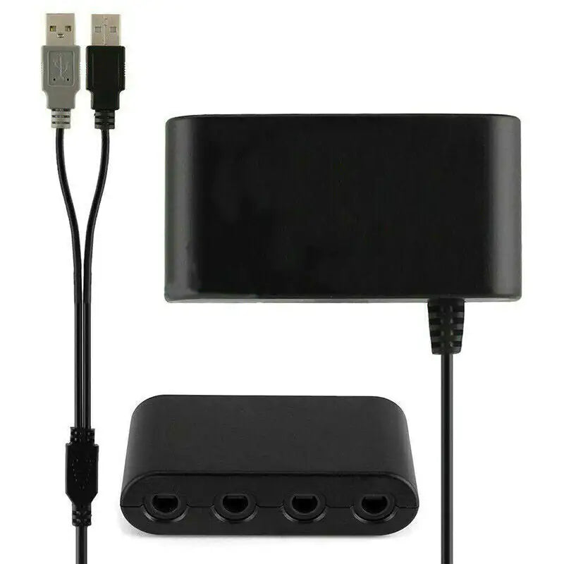 GameCube Controller Adapter 4 Port For Nintendo Switch Wii U & PC USB NEW TURBO WEM Support (www.WEM.support)