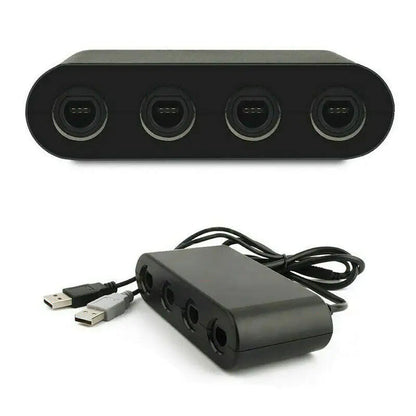 GameCube Controller Adapter 4 Port For Nintendo Switch Wii U & PC USB NEW TURBO WEM Support (www.WEM.support)
