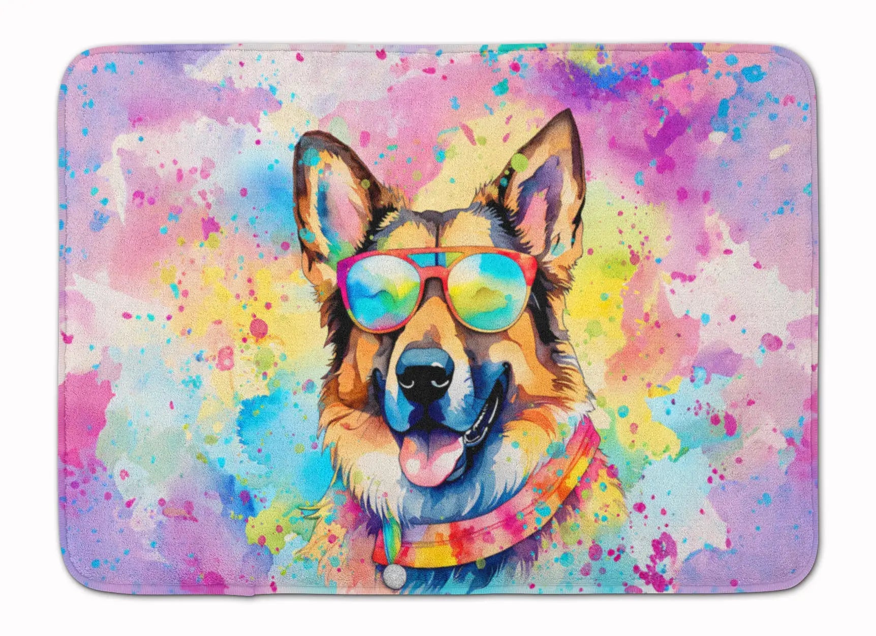 German Shepherd Hippie Dawg Memory Foam Kitchen Mat WEM Support (www.WEM.support)