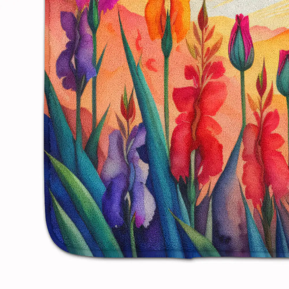 Gladiolus in Color Memory Foam Kitchen Mat WEM Support (www.WEM.support)