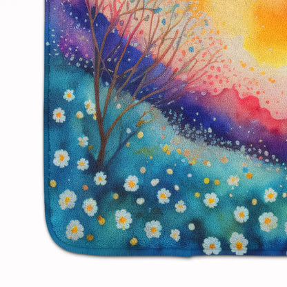 Gypsophila in Color Memory Foam Kitchen Mat WEM Support (www.WEM.support)