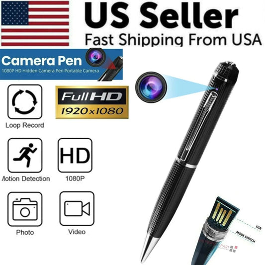 Hidden Cam Pocket Pen Camera 1080P HD Mini Body Video Recorder DVR Security USB WEM Support (www.WEM.support)