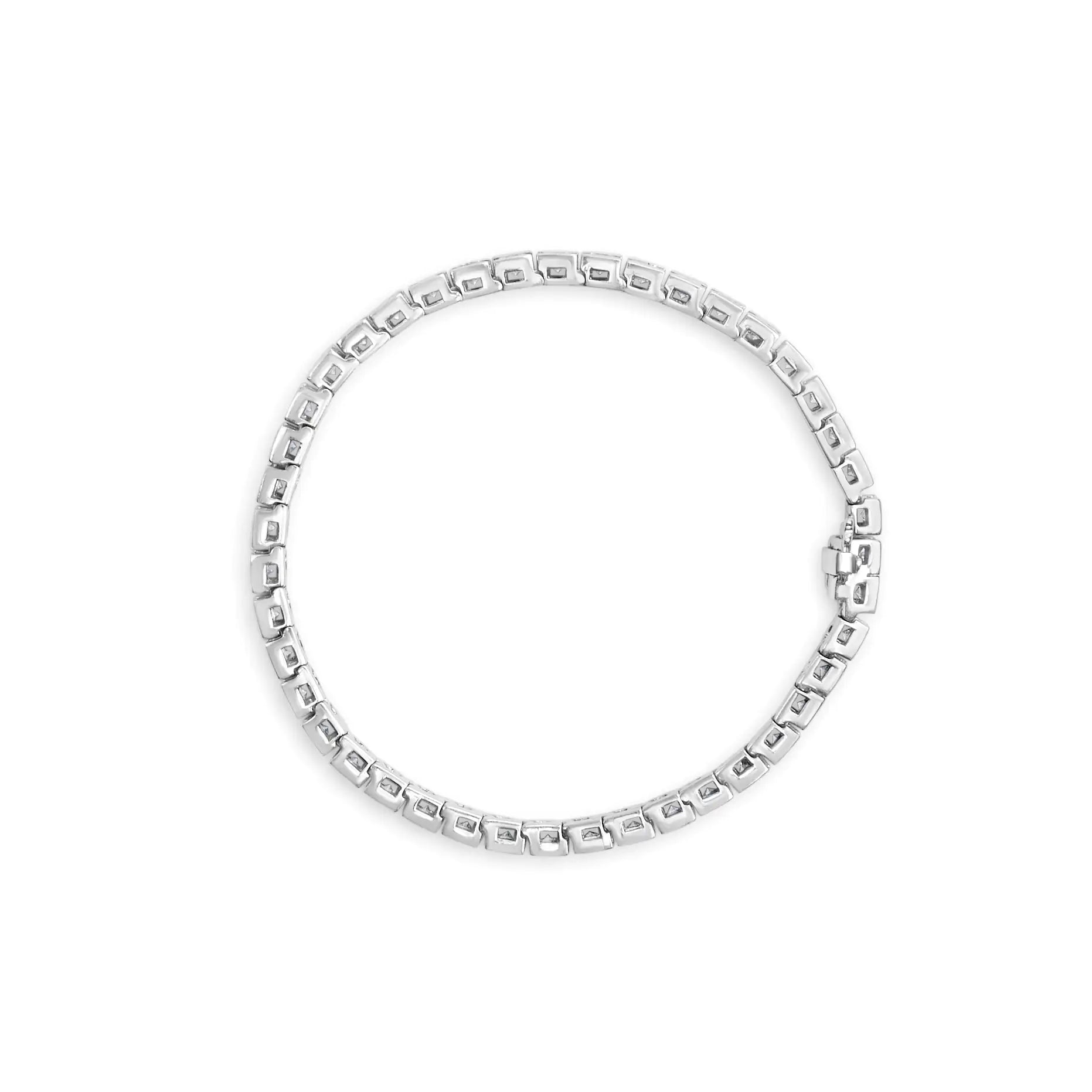 IGI Certified 14K White Gold 6.0Cttw Channel Set Round Diamond Tennis Bracelet (I-J Color, I1-I2 Clarity) - 7" Inches WEM Support (www.WEM.support)
