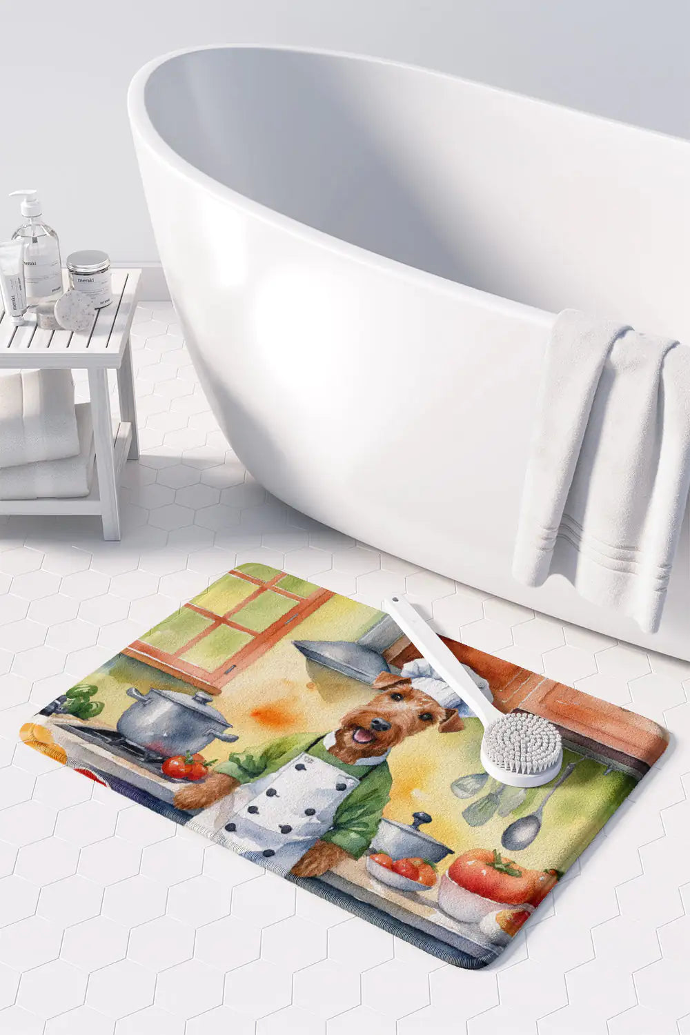 Irish Terrier The Chef Memory Foam Kitchen Mat WEM Support (www.WEM.support)