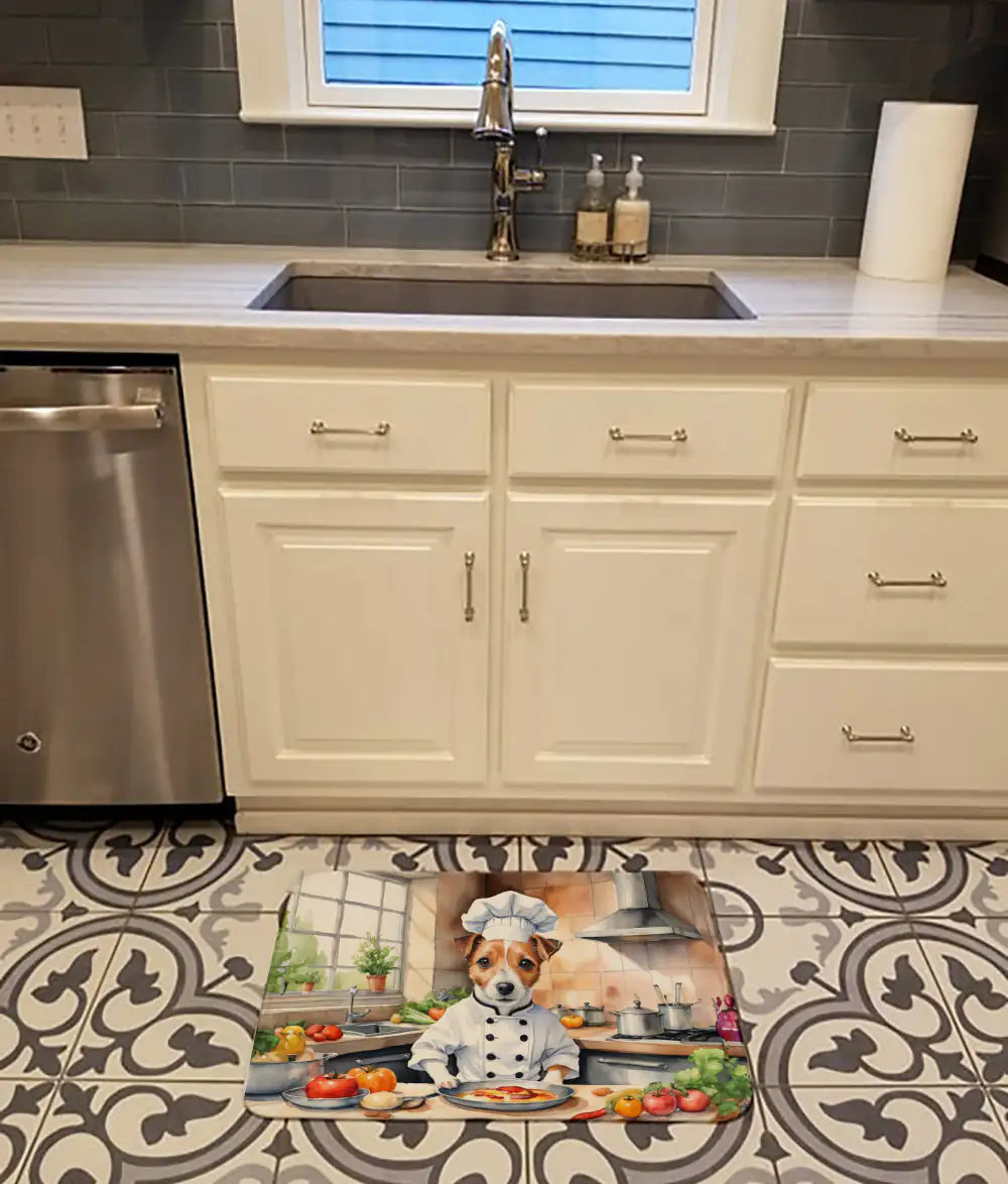 Jack Russell Terrier The Chef Memory Foam Kitchen Mat WEM Support (www.WEM.support)