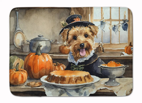 Lakeland Terrier Fall Kitchen Pumpkins Memory Foam Kitchen Mat WEM Support (www.WEM.support)
