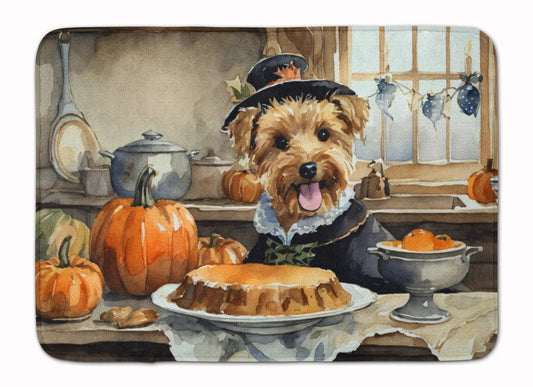 Lakeland Terrier Fall Kitchen Pumpkins Memory Foam Kitchen Mat WEM Support (www.WEM.support)