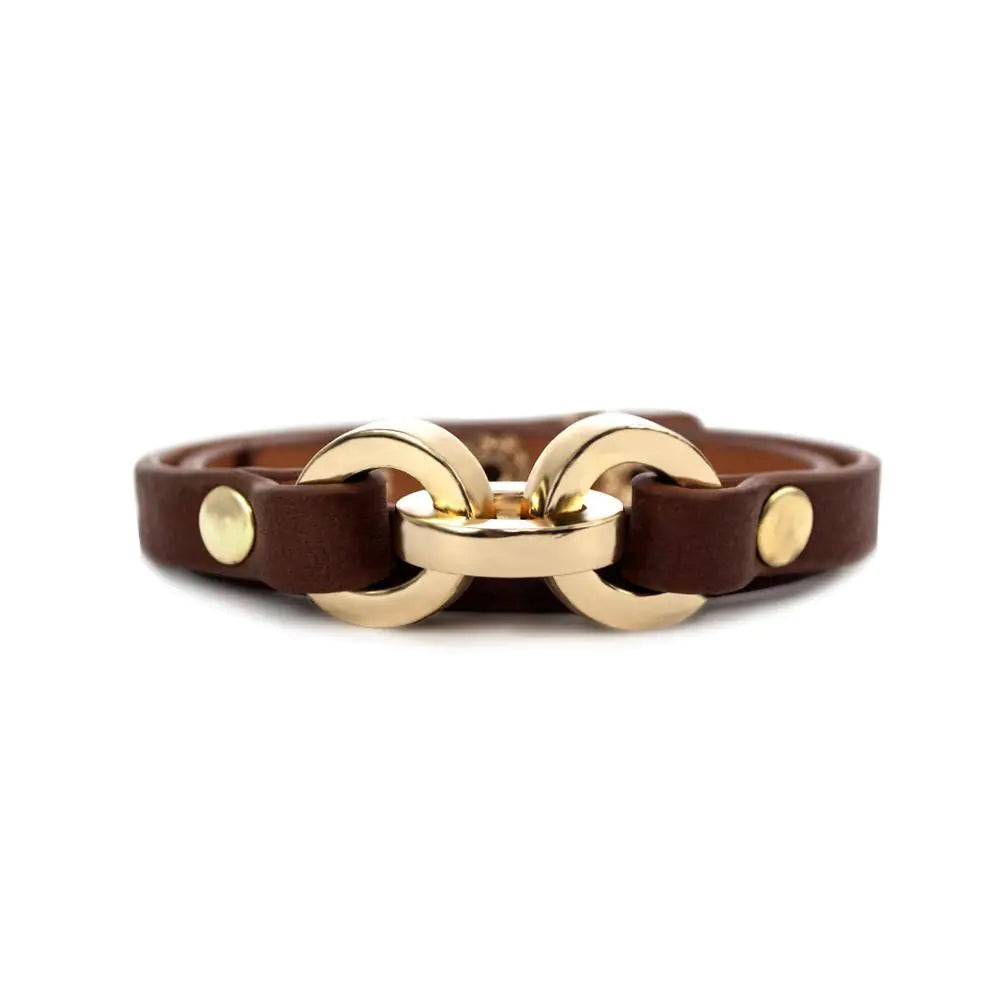 Latch Leather Bracelet - Sienna WEM Support (www.WEM.support)