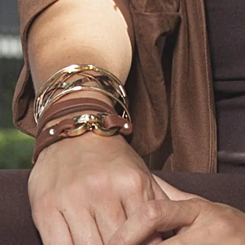 Latch Leather Bracelet - Sienna WEM Support (www.WEM.support)