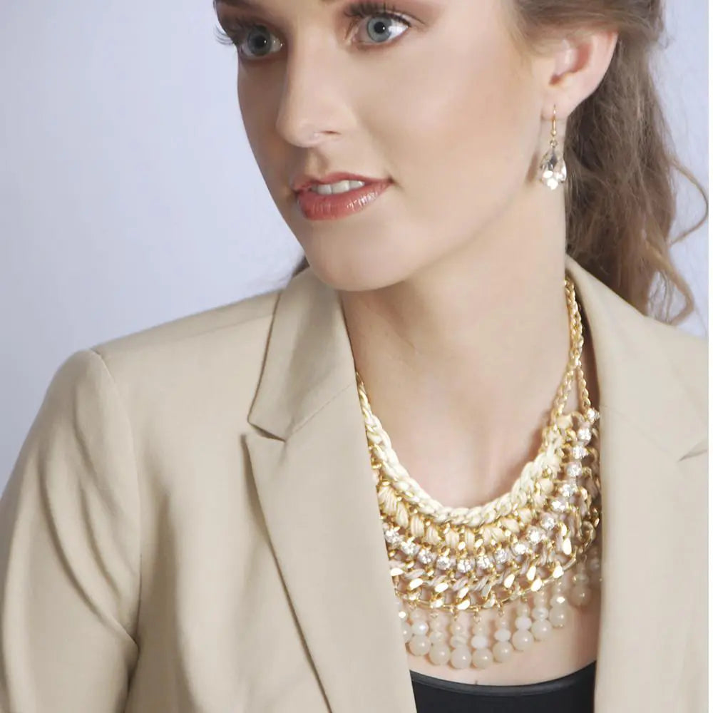 Lattice Necklace- Gold WEM Support (www.WEM.support)