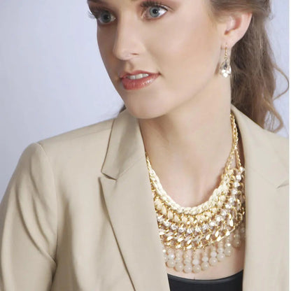 Lattice Necklace- Gold WEM Support (www.WEM.support)
